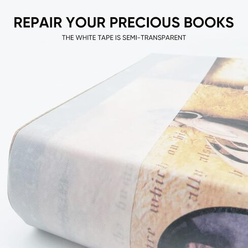 33 ft Book Binding Tape, 2 Inch Vinyl Cloth Book Repair Tape, White in Saudi Arabia