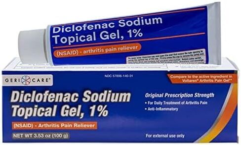 جل تخفيف آلام التهاب المفاصل الموضعي ديكلوفيناك الصوديوم 1% (NSAID) من جيري كير - معصم اليد والكوع والقدم والكاحل والركبة بقوة إضافية مسكن آلام التهاب المفاصل - علاج آلام التهاب المفاصل المضاد للالتهابات - 3.53 أونصة in Kuwait