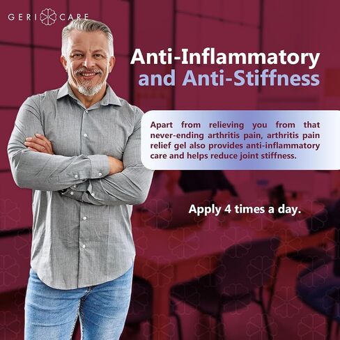 جل تخفيف آلام التهاب المفاصل الموضعي ديكلوفيناك الصوديوم 1% (NSAID) من جيري كير - معصم اليد والكوع والقدم والكاحل والركبة بقوة إضافية مسكن آلام التهاب المفاصل - علاج آلام التهاب المفاصل المضاد للالتهابات - 3.53 أونصة in Kuwait