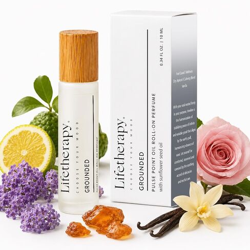 Lifetherapy Pulse Point Oil Roll-on Perfume (Grounded) in Kuwait