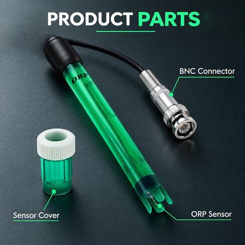 DANOPLUS ORP Electrode Replaceable BNC Socket Probe for ORP Tester Meter Controller 300cm Long Cable Aquariums, Tanks, Ponds Measurement in Kuwait