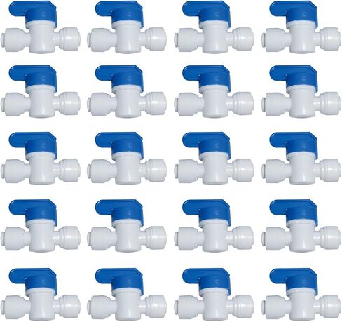 Malida 1/4 inch O.D. Tube Water line Quick Connector ball valve, Water Tube Fitting,for RO Water Systems,Water Purifiers water filters,Pack of 5 in Kuwait
