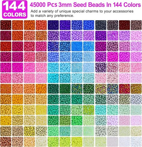 Redtwo 3mm 45000pcs Glass Seed Beads Kit in Saudi Arabia