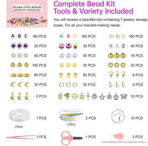 Redtwo 3mm 45000pcs Glass Seed Beads Kit in Saudi Arabia