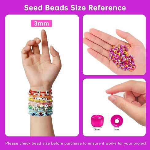 Redtwo 3mm 45000pcs Glass Seed Beads Kit in Saudi Arabia