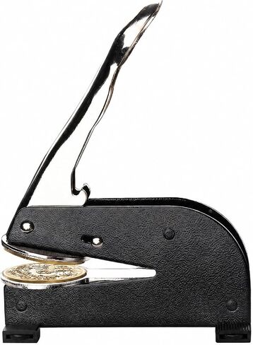Sdlnklm Manual Steel Embossing Press with Lever Handle Compact Bench Embossing Press Sturdy for Small Production Shops, Businesses, Black, Curved Handle in Kuwait