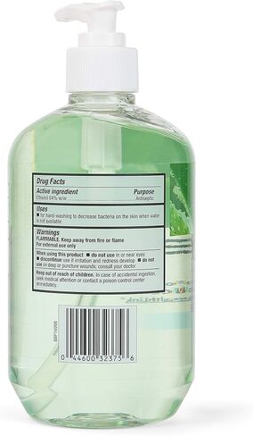جل معقم لليدين من كلوركس للرعاية الصحية GBG AloeGel 18 أونصة (532 مل) | جل مطهر فوري لليدين خالٍ من المبيضات مع موزع مطهر بمضخة in Kuwait