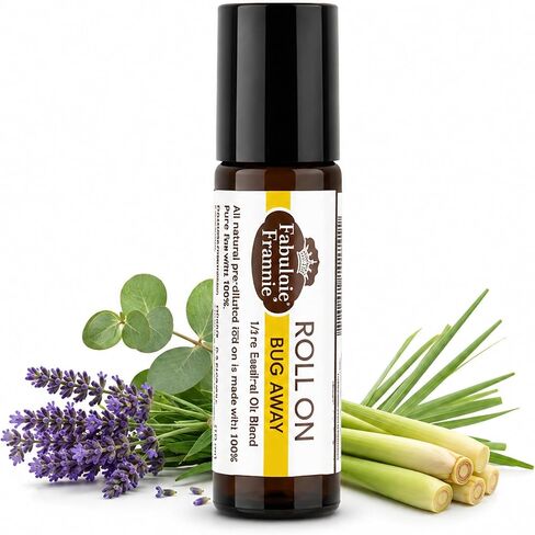 Fabulous Frannie Bug Away Essential Oil Blend Roll-On 10 ml Made with Pure Essential Oils in Saudi Arabia