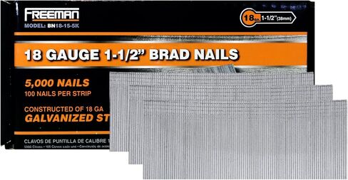 Freeman BN18-15-5K 18-Gauge 1-1/2" Glue Collated Brad Nails (5000 count) in Kuwait