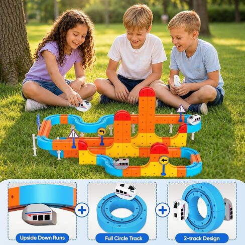 148PCS Electric Train Set for Kids: Remote Control KlickRail Train Set in Saudi Arabia