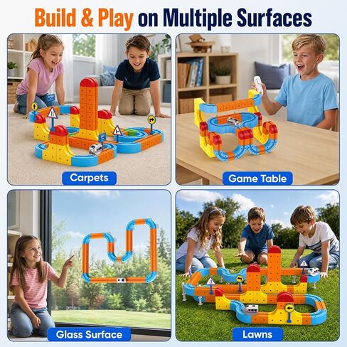 148PCS Electric Train Set for Kids: Remote Control KlickRail Train Set in Saudi Arabia