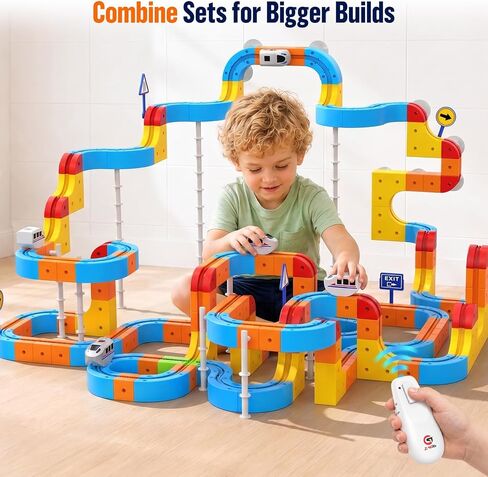 148PCS Electric Train Set for Kids: Remote Control KlickRail Train Set in Saudi Arabia
