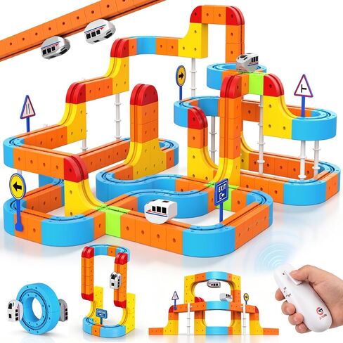 148PCS Electric Train Set for Kids: Remote Control KlickRail Train Set in Saudi Arabia
