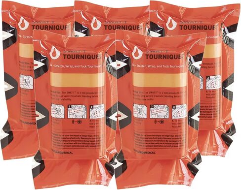 SWAT-T Tourniquet Black 2 Pack, Emergency Equipment for Massive Hemorrhage Control, Made in The USA in Kuwait