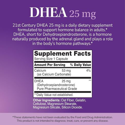 21st Century DHEA 25 mg Capsules, 90 Count in Kuwait