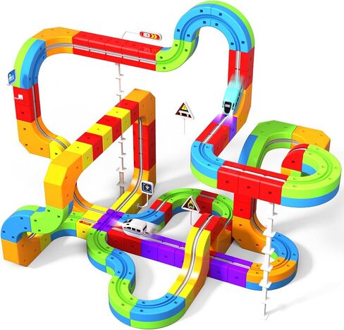 69Pcs Goody King Electric Train Set for Kids 3 4 5 6 7 8 Years Old in Saudi Arabia