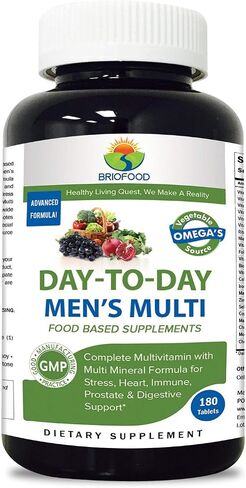 BRIOFOOD Day-to-Day Men's Multi 180 Tablets - Food Based Supplement with Vegetable Source Omegas in Saudi Arabia
