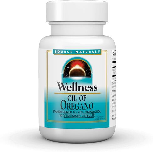 زيت الأوريجانو الصحي من Source Naturals - موحد بنسبة 70% كارفاكرول - 60 كبسولة نباتية in Kuwait