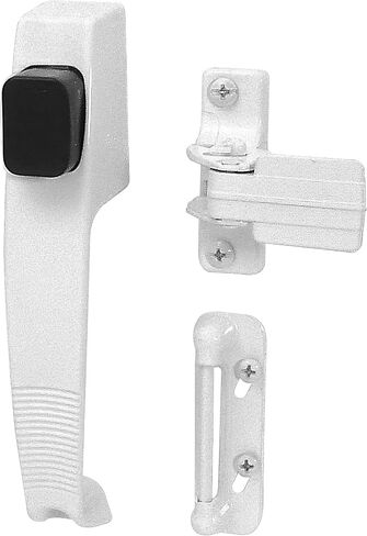 Prime-Line K 5116 White Push Button Latch with Tie Down (1 Set) in Kuwait