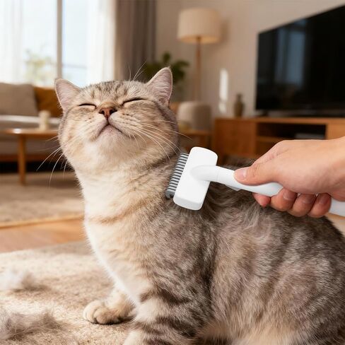 Undercoat Shedding Brush for Dogs & Cats, Grooming Comb for Long Hair, Dematting Comb, Deshedding & Dematting Tool, for Cats & Small/Medium Dogs in Saudi Arabia