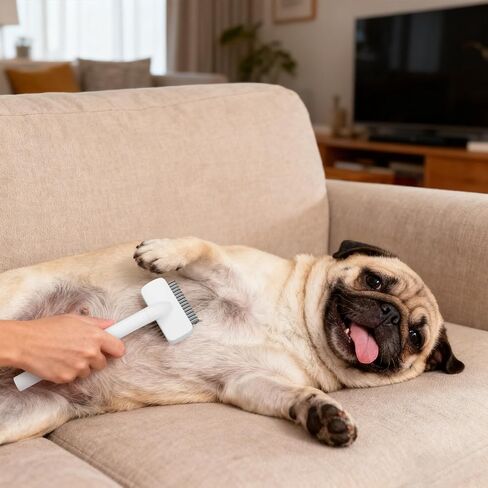 Undercoat Shedding Brush for Dogs & Cats, Grooming Comb for Long Hair, Dematting Comb, Deshedding & Dematting Tool, for Cats & Small/Medium Dogs in Saudi Arabia