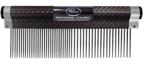 Resco Dog Grooming Comb with Contoured Handle, Combination, 7" Length, 1.5" Teeth, Made in USA in Kuwait