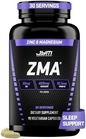 JYM Supplement Science ZMA Zinc/Magnesium Capsules Supplement - Zinc, Magnesium and Vitamin B6 | JYM Supplemental Science | 90 Vegetarian Capsules in Kuwait
