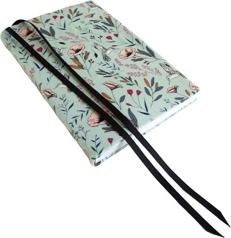6 Inch Trade Size Paperback Novel Book Cover in BLUE BLOSSOMS Stretch Fabric, Small Book Cover for Adults, Floral Book Sleeve for Paperback and Hardcover Books and Journals 5.5x8.5 to 6x9 in Kuwait