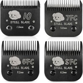 Size 10 Blades Compatible with Andis Oster A5 Wahl KM10, Black, 3-Pack in Kuwait