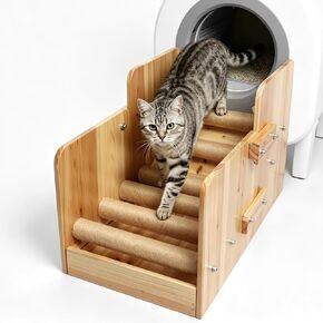 Cat Litter Catcher with Sisal-Covered Steps for Smart Litter Box in Kuwait