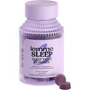 Lemme Sleep Gummies with 5mg Melatonin, Elderberry, Magnesium, L-Theanine, Chamomile and Lavender, Drug-Free Nighttime Sleep Aid, Vegan, Gluten Free, Gelatin Free, Non GMO, Berry Flavored (60 Count) in Saudi Arabia