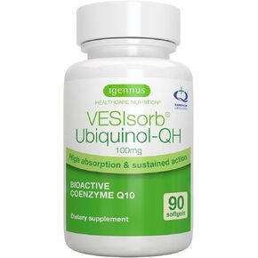VESIsorb Ubiquinol-QH Advanced CoQ10 100mg, High Absorption 600% Bioavailability & Fast Sustained Action, 1-Month Supply, by Igennus in Saudi Arabia