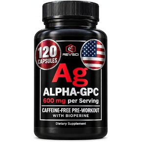 Alpha GPC Choline Supplements, 120 Hyper Absorb Capsules - Alpha GPC 600 mg Serving Acetylcholine Supplements - Alpha GPC 300mg Focus Pills - Dynamic Brain Advanced Memory Formula Nootropic Supplement in Saudi Arabia