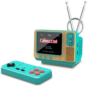 Mini TV Retro Handheld Game Console -JALECO Licensed Classic Games, Portable Gaming Toy with TF Card to Expand 80s 90s Games, Support Two Players & Game Save, Ideal Gift for Boys Girls (Wood) in Kuwait