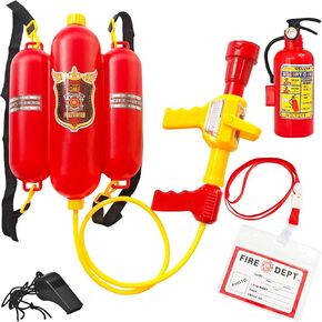 Firefighter Water Gun Backpack, Water Blaster Tank with Hose Sprayer for Outdoor Games, Pool Parties, Beach Fun, and Summer Activities in Saudi Arabia