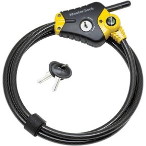 Master Lock 8413DPF Python Cable Lock with Key, 1 Pack, Black and Yellow, 6' x 3/8" diameter in Saudi Arabia