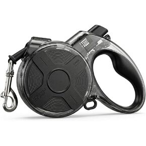16 ft Retractable Dog Leash, Transparent Design, Up to 110 lbs in Kuwait