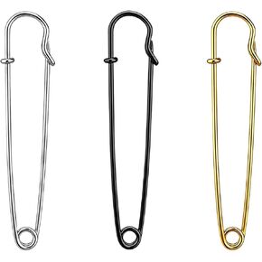 20 Pack 4 Inch Heavy Duty Gold Steel Large Safety Pins in Kuwait