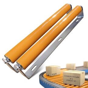 2-Pack | 22" Long Polyurethane Coated Roller with Bracket | 1.5" Dia. in Saudi Arabia