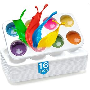 Hulameda 12pcs Paint Tray Palettes for Kids,Rectangular in Kuwait
