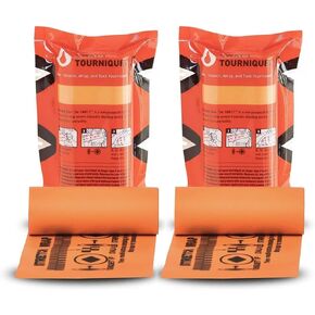 SWAT-T Touriquet Orange 2 Pack, Emergency First Aid Equipment for Massive Hemorrhage Control, Made in the USA in Saudi Arabia