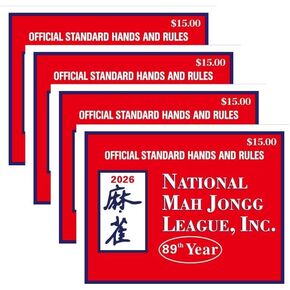 Mahjong Cards 2026, Official Revision - Four Large-Size Cards | Official Hands and Rules for American Mahjong in Kuwait