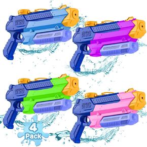 Water Guns for Kids Adults 4 Pack 400CC Long Range Squirt Toy, Pool Beach Summer Gifts in Kuwait