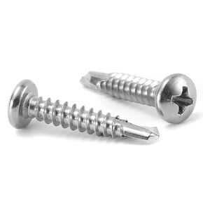 #6 x 1/2" Sheet Metal Screws 100Pcs 410 Stainless Steel Pan Head Fast Self Tapping Screws by SG TZH in Saudi Arabia