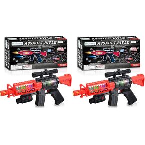 ArtCreativity Toy Rifle Vibrating Toy Guns for Boys, 13.25 Inch Light Up Fake Gun with Sounds, Immersive Vibration, and Batteries Included, Military Toy Machine Gun, Toy Guns for Boys 8-12 in Kuwait