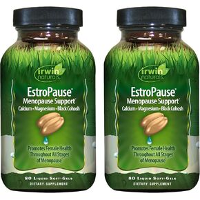 Irwin Naturals EstroPause مكمل دعم صحة المرأة وانقطاع الطمث 80 كبسولة هلامية سائلة (عبوة من 2) in Kuwait