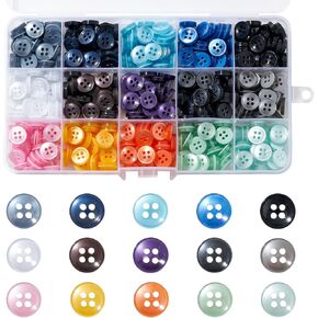450pcs 11mm Resin Sewing Button,4 Holes Small Sewing Button for Clothes for Coat,Clothes Holiday Decoration DIY Accessories（Color2） in Kuwait