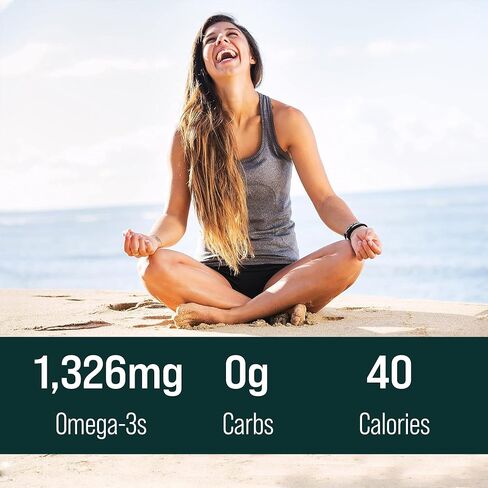 Natural Force Pure Omega 3 - Liquid Fish Oil - Delicious Lemon Cake Flavor - Mercury Free, Wild Caught, Lab Tested - 1,326 mg Triglyceride EPA, DHA, & DPA - 16 Oz Glass Bottle in Kuwait