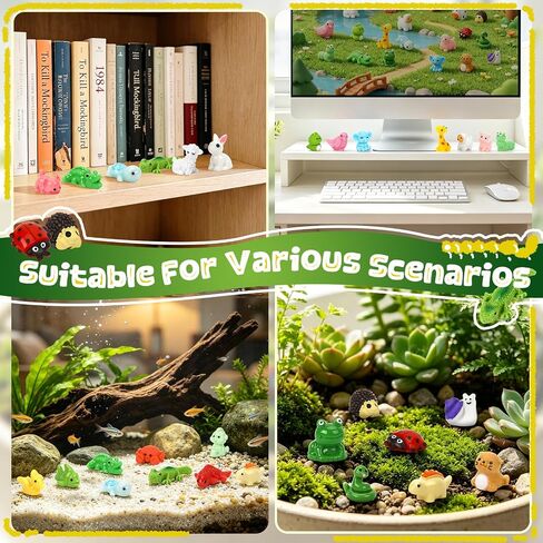 80pcs Mini Resin Animal 80 Styles Tiny Resin Animals for Fairy Garden Decor in Kuwait