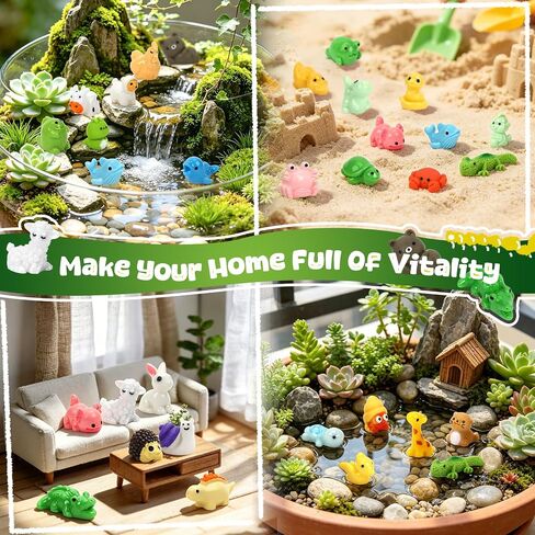 80pcs Mini Resin Animal 80 Styles Tiny Resin Animals for Fairy Garden Decor in Kuwait